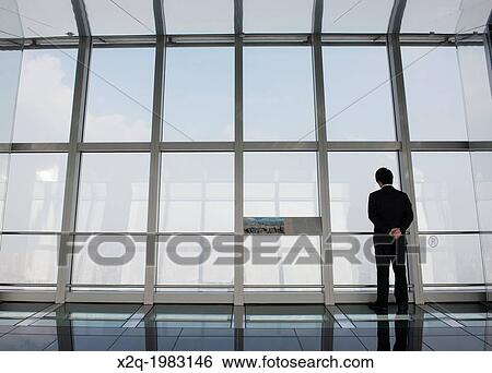 Stock Photograph - Observation gallery on the 100th floor of the Shanghai World Financial Centre Shanghai China.. Fotosearch