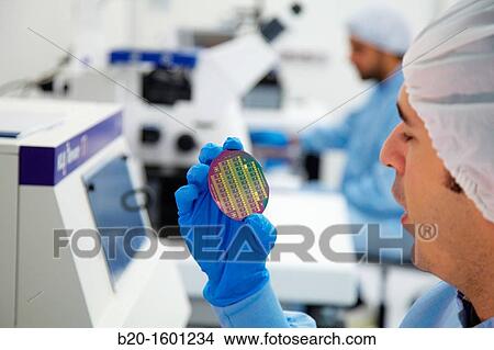 Observation of silicon wafer Tencor profilometer View Large Photo Image Picture - Observation of silicon wafer Tencor profilometer. Fotosearch