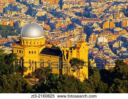 Stock Photography - Observatory on Tibidabo Mountain in Barcelona, Catalonia, Spain.. Fotosearch