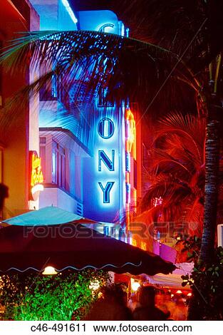 Stock Image - Ocean Drive, South Beach. Miami, Florida. USA. Fotosearch
