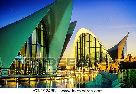 Oceanografic by F? lix Candela, in City of Arts and Sciences by S Calatrava Valencia Spain View Large Photo Image Stock Image - Oceanografic by F? lix Candela, in City of Arts and Sciences by S Calatrava Valencia Spain. Fotosearch