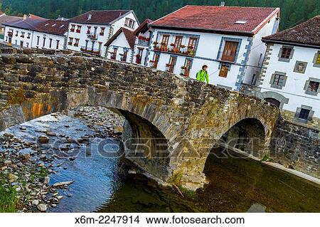 Picture - Ochagavia, Valley of Salazar. Navarre, Spain, Europe.. Fotosearch