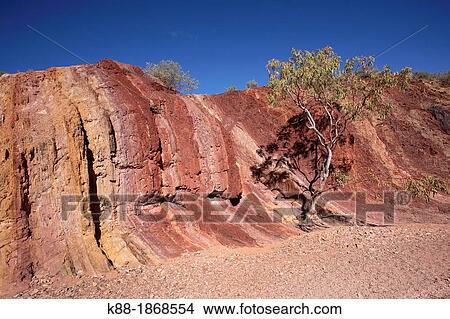 Picture - Ochre pits traditionally used by Aboriginal people West McDonnel Ranges, Central Australia. Fotosearch