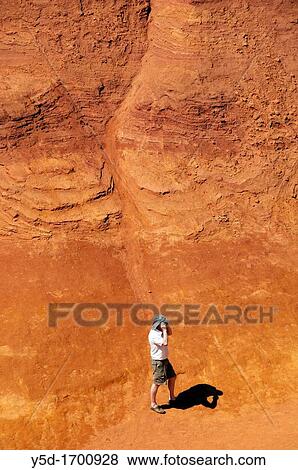 Ochre quarry in the sunlight, Roussillon, Vaucluse, Provence, France, Europe View Large Photo Image Stock Photo - Ochre quarry in the sunlight, Roussillon, Vaucluse, Provence, France, Europe. Fotosearch