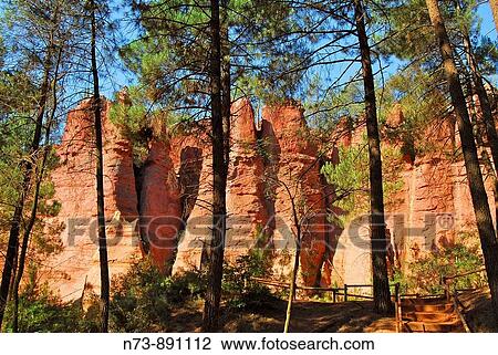 Ochre quarry, Roussillon, Vaucluse, Provence-Alpes-C? te d? Azur, France View Large Photo Image Stock Image - Ochre quarry, Roussillon, Vaucluse, Provence-Alpes-C? te d? Azur, France. Fotosearch