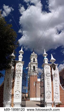 Stock Image - Ocotlan church Tlaxcala Mexico. Fotosearch