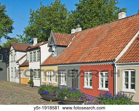 Odense Old Town, Hans Jensens Street, Odense Municipality, Region Syddanmark, Funen island, Denmark, Europe View Large Photo Image Stock Image - Odense Old Town, Hans Jensens Street, Odense Municipality, Region Syddanmark, Funen island, Denmark, Europe. Fotosearch
