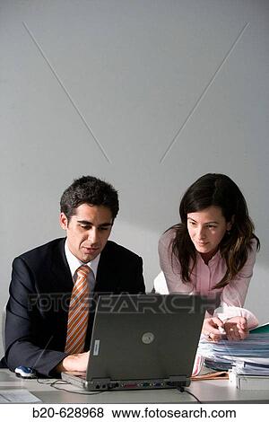 Stock Photo - Office, biopharmaceutical lab, Grupo Genetrix, Madrid. Fotosearch