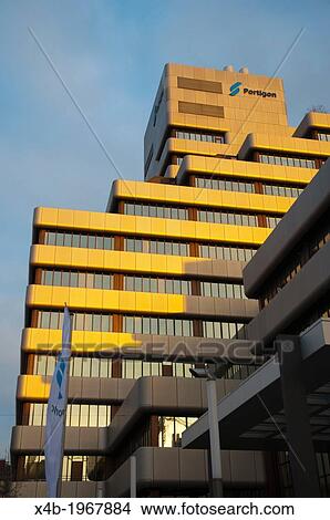 Picture - Office block housing Portigo and other companies and offices Friedrichstadt district DusseldorfGermany Europe.. Fotosearch