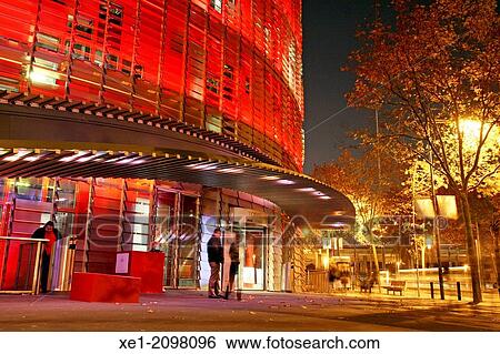 Office building, Torre Agbar, arch. Jean Nouvel, 2005, Barcelona, Catalonia, Spain View Large Photo Image Stock Photograph - Office building, Torre Agbar, arch. Jean Nouvel, 2005, Barcelona, Catalonia, Spain. Fotosearch