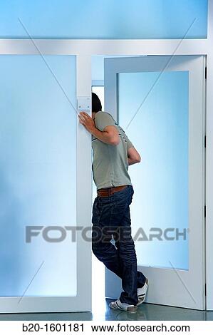 Stock Image - Office door CEIT Center of Studies and Technical Research University of Navarra, Donostia, Gipuzkoa, Basque Country, Spain. Fotosearch