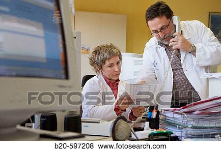 Stock Photo - Office. Hospital de Zumarraga, Gipuzkoa, Euskadi, Spain. Fotosearch