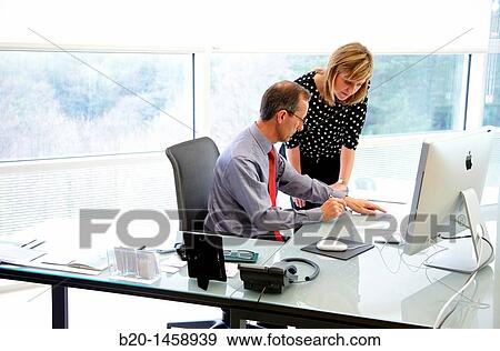 Stock Photo - Office, IkerChem research lab, design and synthesis of new chemical entities with therapeutic applications in oncology, discovery and development of novel drugs for the treatment of cancer. Fotosearch