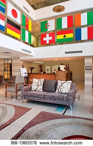 Stock Photo - office interior reception, Sandton Office, Johannesburg, South Africa.. Fotosearch
