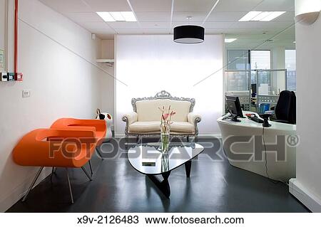 Stock Image - Office interior reception. Fotosearch