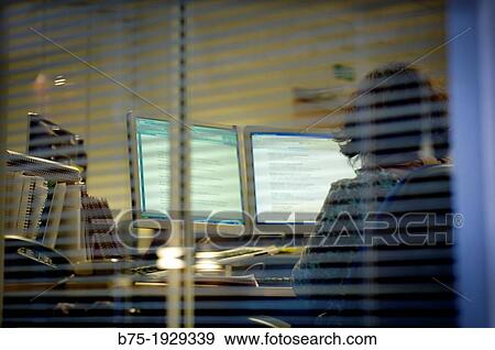 office interior seen from a window View Large Photo Image Stock Photo - office interior seen from a window. Fotosearch