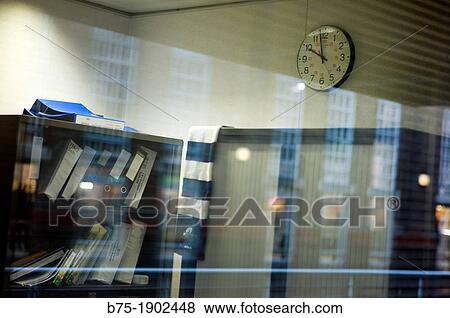 Stock Photo - office interior view through a window. Fotosearch