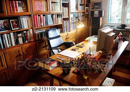 Stock Photo - Office of the writer Jose Saramago, Fundacion Jose Saramago, Tias, Lanzarote, Canary Islands, Spain. Fotosearch