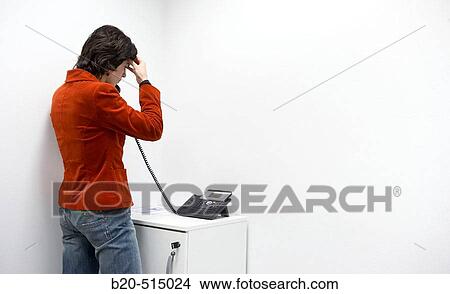 Office, woman on phone View Large Photo Image Picture - Office, woman on phone. Fotosearch