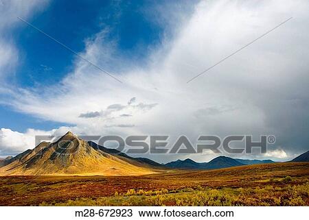 Stock Image - Ogilvie Mountains in autumn color, Tombstone territorial Park, Yukon, Canada. Fotosearch