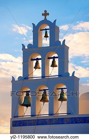 Oia, Ia Santorini - Bell tower of Byzantine Orthodax churches, - Greek Cyclades islands. View Large Photo Image Stock Image - Oia, Ia Santorini - Bell tower of Byzantine Orthodax churches, - Greek Cyclades islands.. Fotosearch