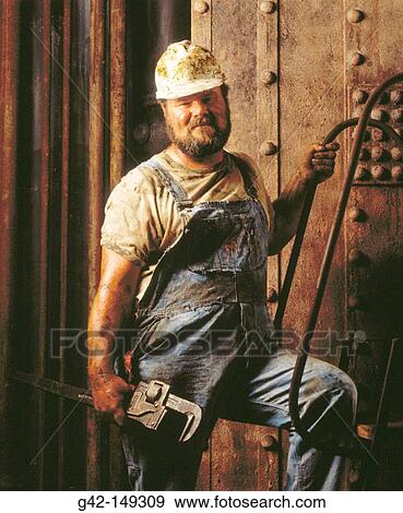 Oil field worker View Large Photo Image Stock Photo - Oil field worker. Fotosearch