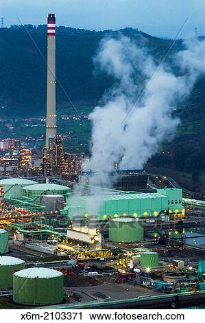 Stock Image - Oil refinery.. Fotosearch