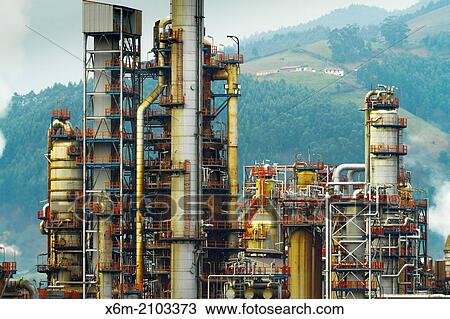 Stock Image - Oil refinery.. Fotosearch