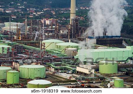 Oil refinery View Large Photo Image Stock Photo - Oil refinery. Fotosearch