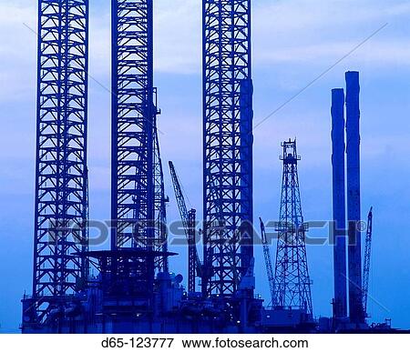 Oil rigs, Galveston bay. Texas, USA View Large Photo Image Stock Photo - Oil rigs, Galveston bay. Texas, USA. Fotosearch