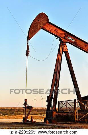 Oil well at Ayoluengo de la Lora. Sargentes, Burgos, Castile and Leon, Spain. View Large Photo Image Stock Photography - Oil well at Ayoluengo de la Lora. Sargentes, Burgos, Castile and Leon, Spain.. Fotosearch
