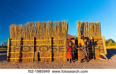 Stock Photo - Okavango people, Okavango Delta, Botswana, Africa.. Fotosearch