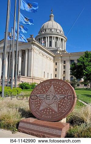 Oklahoma City Capitol Building with Great Seal of the State View Large Photo Image Stock Image - Oklahoma City Capitol Building with Great Seal of the State. Fotosearch