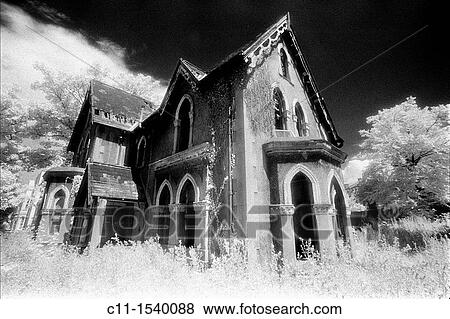 old, abandoned, house, infra red, film View Large Photo Image Stock Photo - old, abandoned, house, infra red, film. Fotosearch