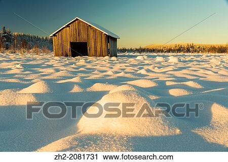Old barn in winter landscape in G? llivare, Swedesh lapland, Sweden. View Large Photo Image Stock Image - Old barn in winter landscape in G? llivare, Swedesh lapland, Sweden.. Fotosearch