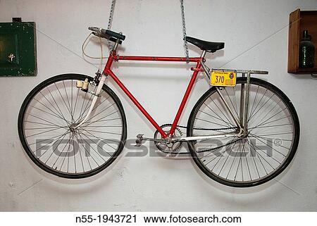 Old bicycle hanging View Large Photo Image Stock Image - Old bicycle hanging. Fotosearch