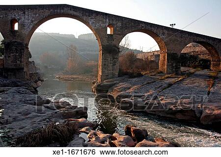 Old Bridge and Cardener river, Romanesque, La Seu, Manresa, Catalonia, Spain View Large Photo Image Stock Photograph - Old Bridge and Cardener river, Romanesque, La Seu, Manresa, Catalonia, Spain. Fotosearch