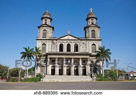 Stock Photography - Old cathedral, Managua, Nicaragua. Fotosearch