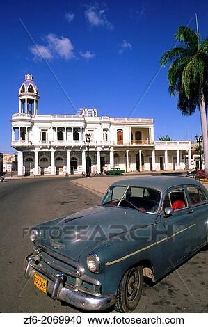 Old Classic 1950's Car in Ferrer Palace Square Cien Fuergos Cuba. View Large Photo Image Stock Image - Old Classic 1950's Car in Ferrer Palace Square Cien Fuergos Cuba.. Fotosearch