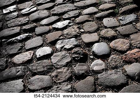 Picture - Old cobblestones in Memmingen / Memmingen, Germany. Fotosearch