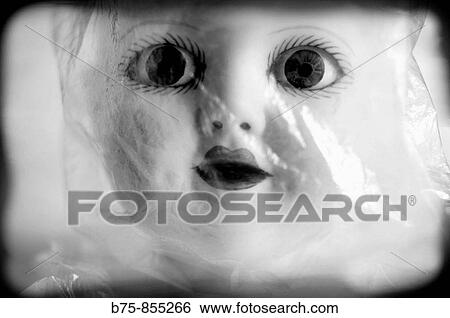 Old doll's face View Large Photo Image Stock Photograph - Old doll's face. Fotosearch