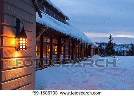 Old Faithful Snow Lodge, Winter, Yellowstone NP, WY View Large Photo Image Stock Image - Old Faithful Snow Lodge, Winter, Yellowstone NP, WY. Fotosearch