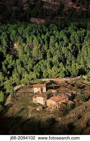 Stock Image - old farmhouse in Villahermosa del R? o, in the region Maestrazgo. Castell? n.. Fotosearch