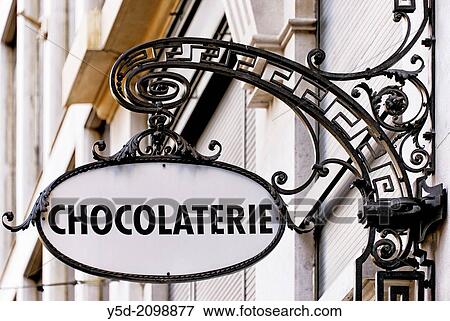old fashioned sign of chocolate shop in Geneva, Switzerland View Large Photo Image Stock Photo - old fashioned sign of chocolate shop in Geneva, Switzerland. Fotosearch