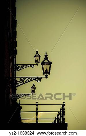 Old-Fashioned Street Lights on building, Stockholm, Sweden View Large Photo Image Picture - Old-Fashioned Street Lights on building, Stockholm, Sweden. Fotosearch
