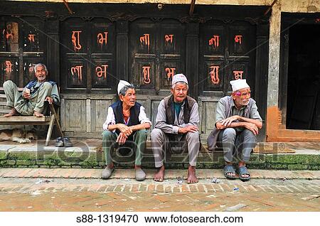 Old friends sitt together, Bhaktapur Bhadgaon Kathmandu valley Nepali View Large Photo Image Stock Image - Old friends sitt together, Bhaktapur Bhadgaon Kathmandu valley Nepali. Fotosearch