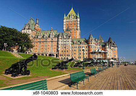 Old guns on the promenade in front of the Hotel Fairmont Le Ch? teau Frontenac Quebec City, Canada View Large Photo Image Stock Image - Old guns on the promenade in front of the Hotel Fairmont Le Ch? teau Frontenac Quebec City, Canada. Fotosearch