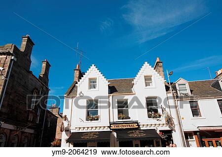Stock Photo - Old, historic architecture in the streets of St Andrews, Scotland, Fife, Great Britain, Europe. Fotosearch