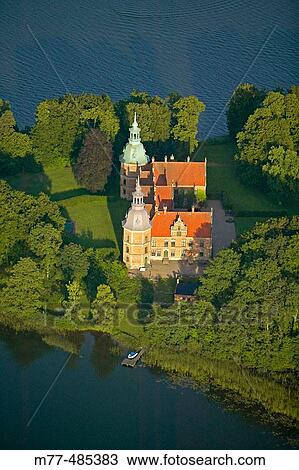 Old historical castle, lake, aerial view. Karsholm. Sk? ne. Sweden. View Large Photo Image Stock Image - Old historical castle, lake, aerial view. Karsholm. Sk? ne. Sweden.. Fotosearch