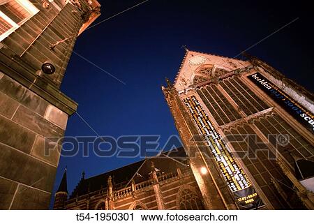 Stock Image - OLd Kerk in Amsterdam. Fotosearch